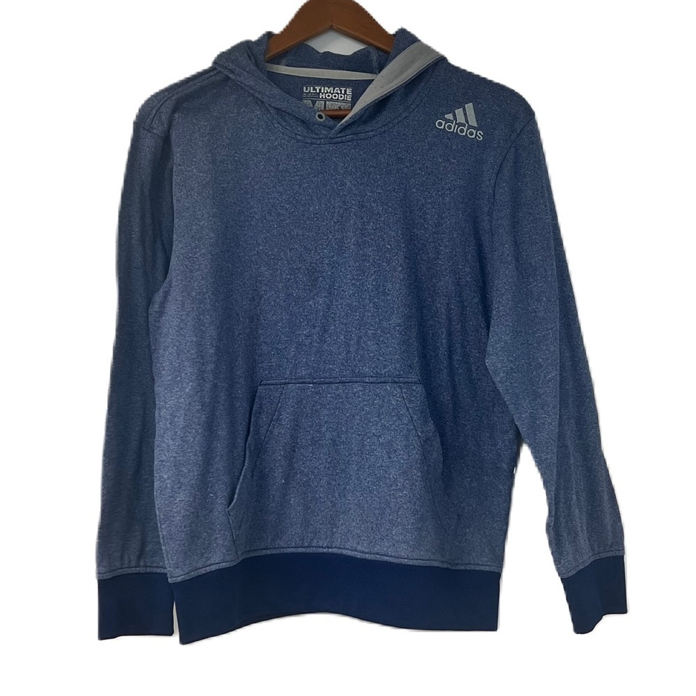 Adidas Boy's Pullover Blue Ultimate hoodie size medium